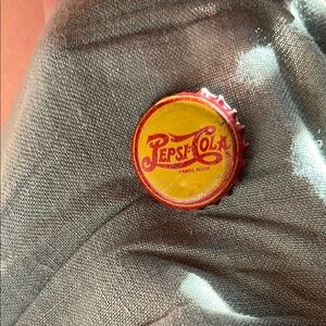 Vintage Pepsi Cola Bottle Cap Pin Repurposed